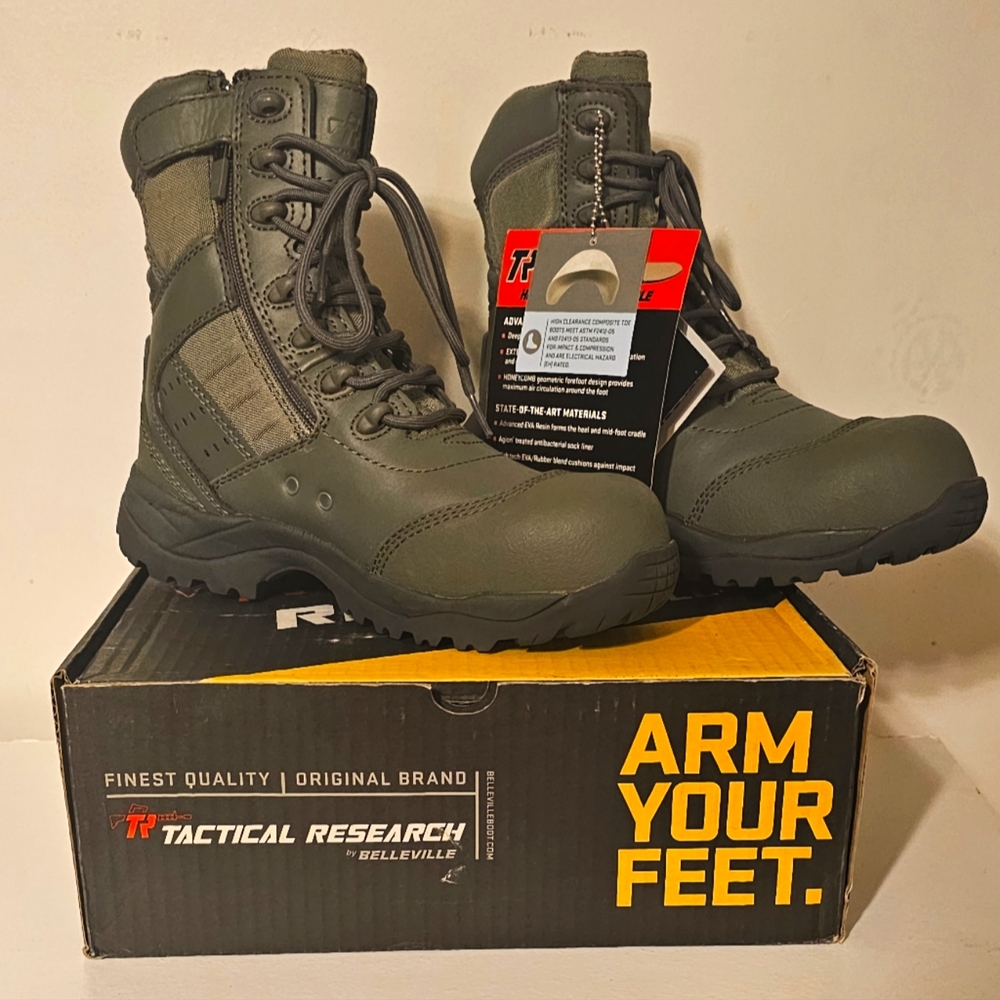 Tactical Research Belleville Composite Toe Boot Men's 5W Ladies 7W
